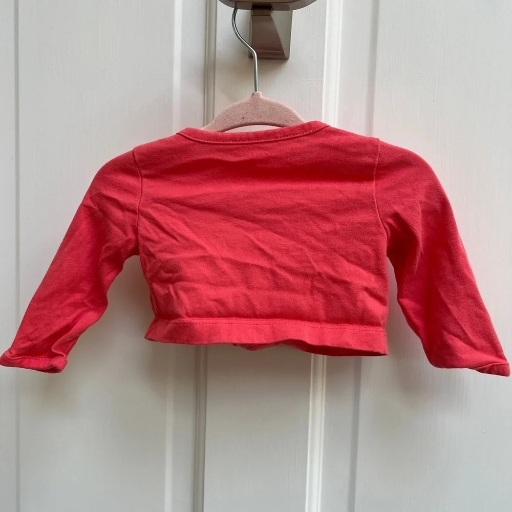 NWOT Carter’s 3M Red/Orange Cropped Long Sleeve Girls Sweater